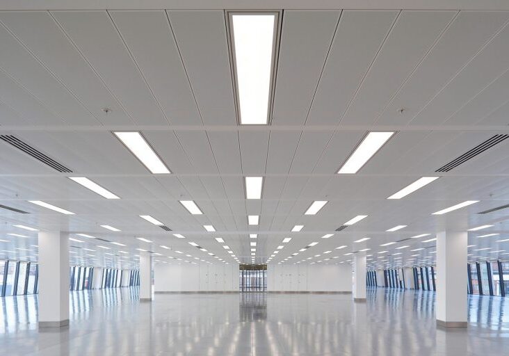 Office 8' Recessed Linear Lighting